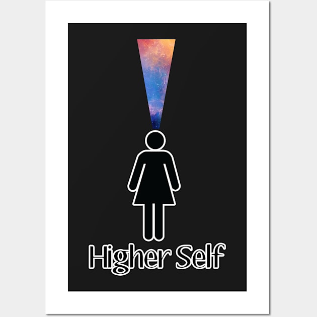 Higher Self Female Wall Art by HigherSelfSource